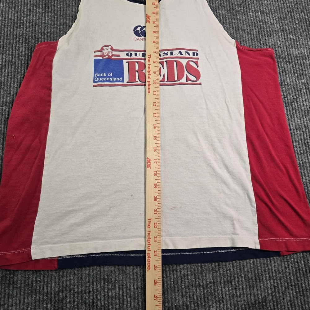 Vintage Canterbury Queensland Reds Rugby Singlet Tank Top Bank of Queensland XXL - Picture 4 of 8